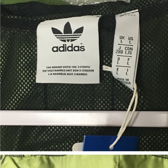 Mens large adidas green pullover jacket - Picture 7 of 10